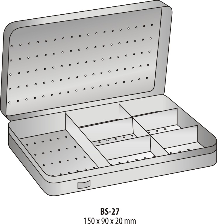 Hard Instrument Containers Instrument Container, 150x90x20 mm