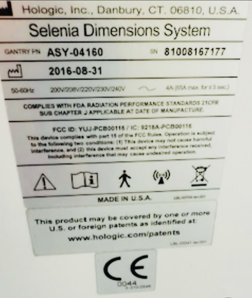 Hologic Selenia Dimensions – Digitales Mammographie-System (Baujahr 2016)