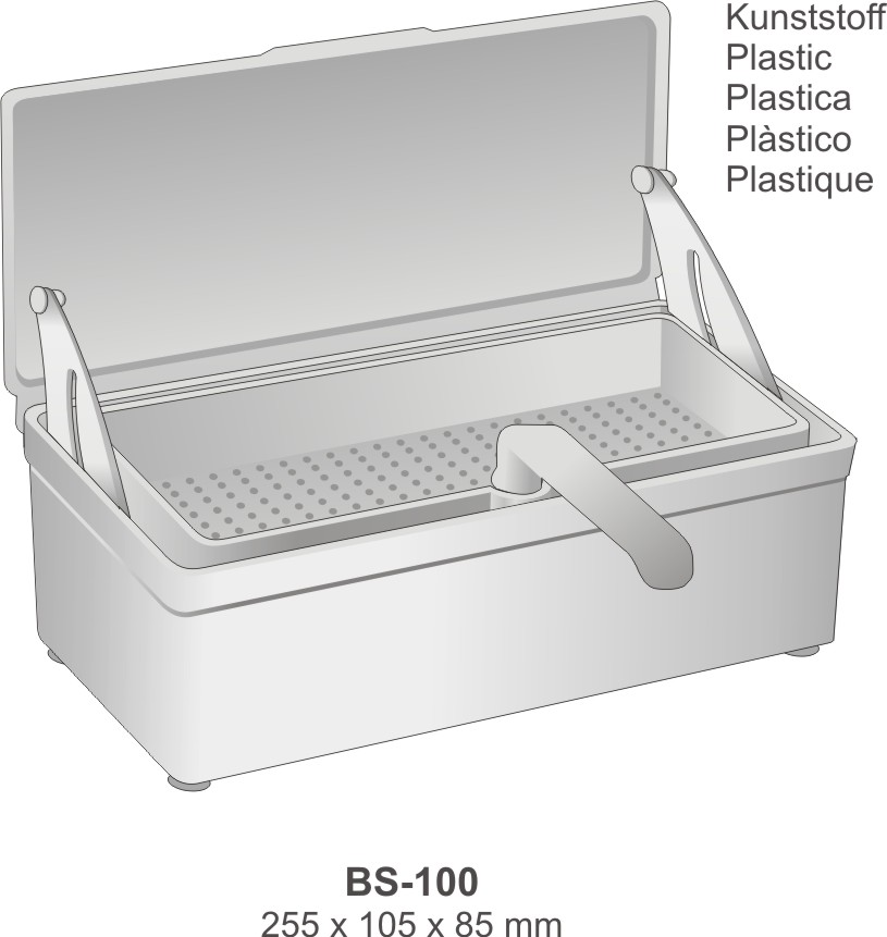 Steril Container, Plastik, 255X105X85 mm